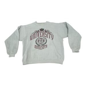 Vintage Ultimate Wear Gray Large University of Minnesota Sweatshirt College